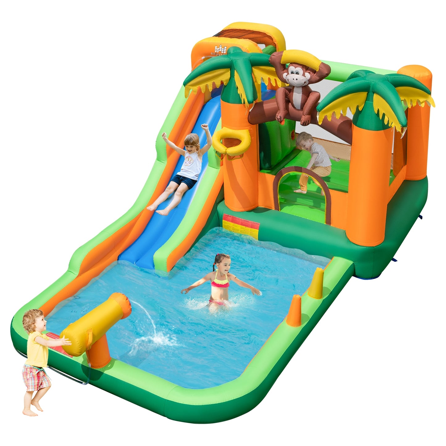 Inflatable Monkey Bounce House With Slide, Multicolor Bounce House at Gallery Canada