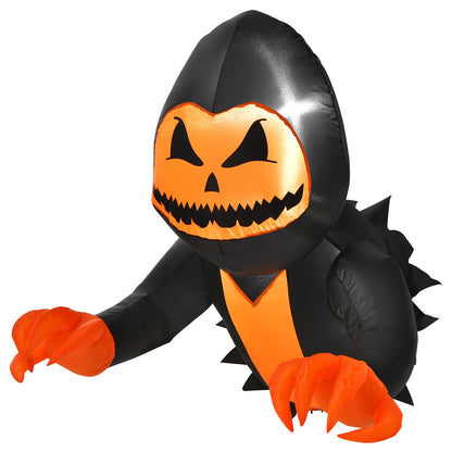 3.3 Feet Halloween Inflatable Pumpkin Head Ghost, Orange Halloween Orange at Gallery Canada