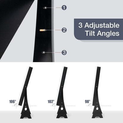 Freestanding Full Length LED Mirrored Jewelry Armoire with 6 Drawers, Black Jewelry Armoires at Gallery Canada