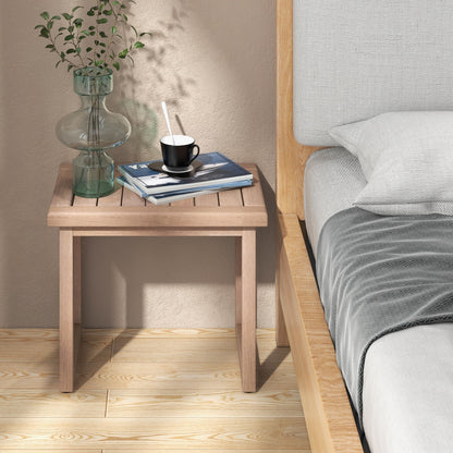 Long Natural Wood Bath Spa Stool with Non-slip Foot Pads for Elderly, Natural Bath Safety at Gallery Canada