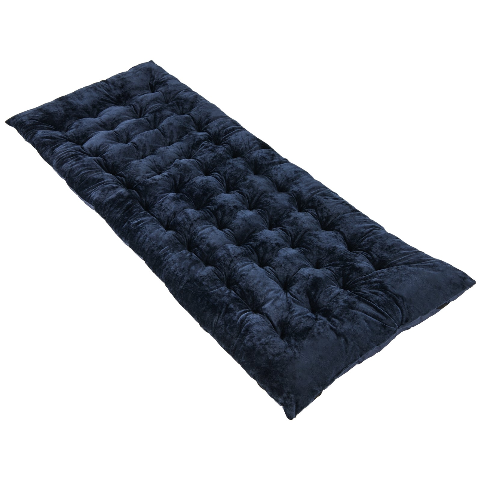 75 x 27.5 Inch Camping Cot Pad, Soft Breathable Crystal Velvet, Navy Camping Furniture at Gallery Canada