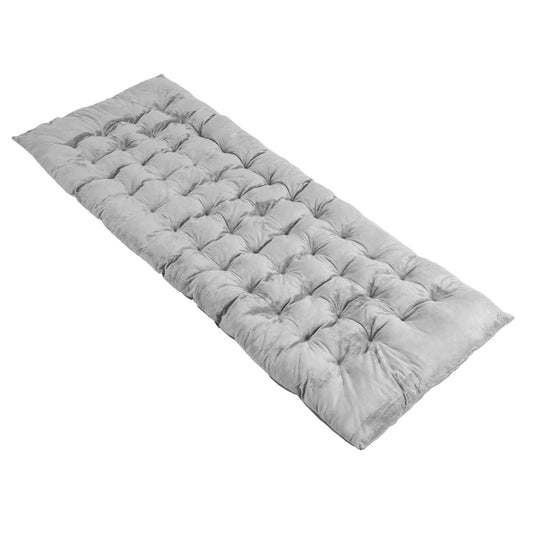 75 x 27.5 Inch Camping Cot Pads with Soft and Breathable Crystal Velvet, Gray - Gallery Canada