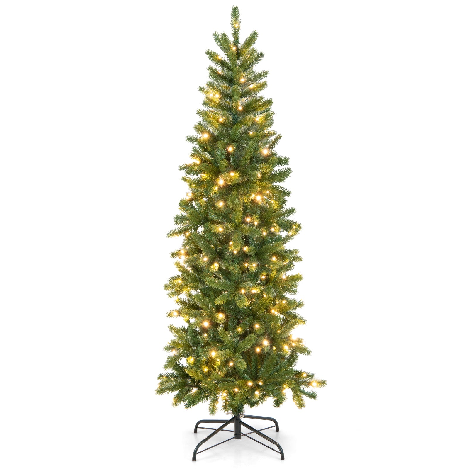 Pencil Christmas Tree, 180 LED Lights, Warm White Multi-Color, Green Christmas Tree at Gallery Canada