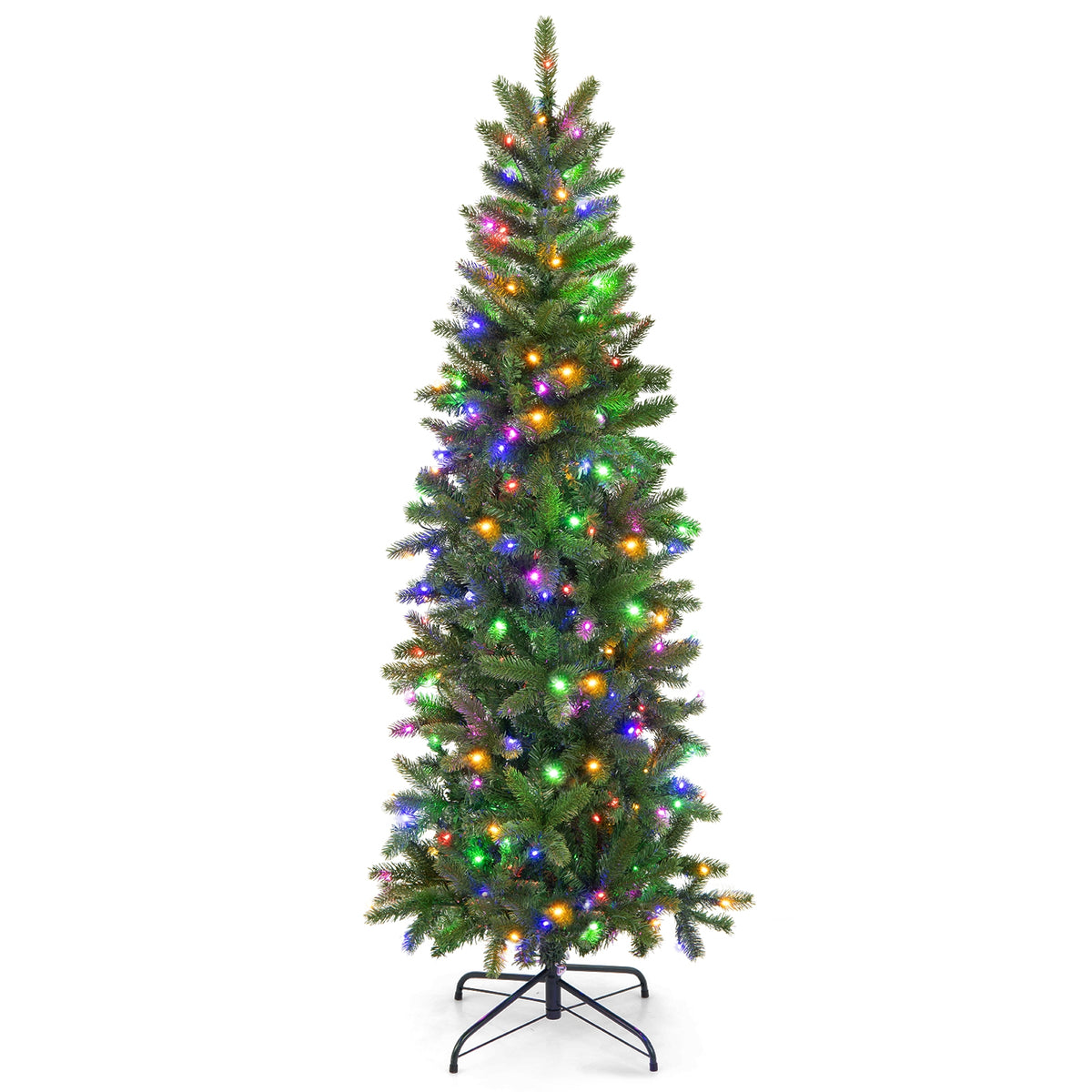 Pencil Christmas Tree, 180 LED Lights, Warm White Multi-Color, Green Christmas Tree at Gallery Canada