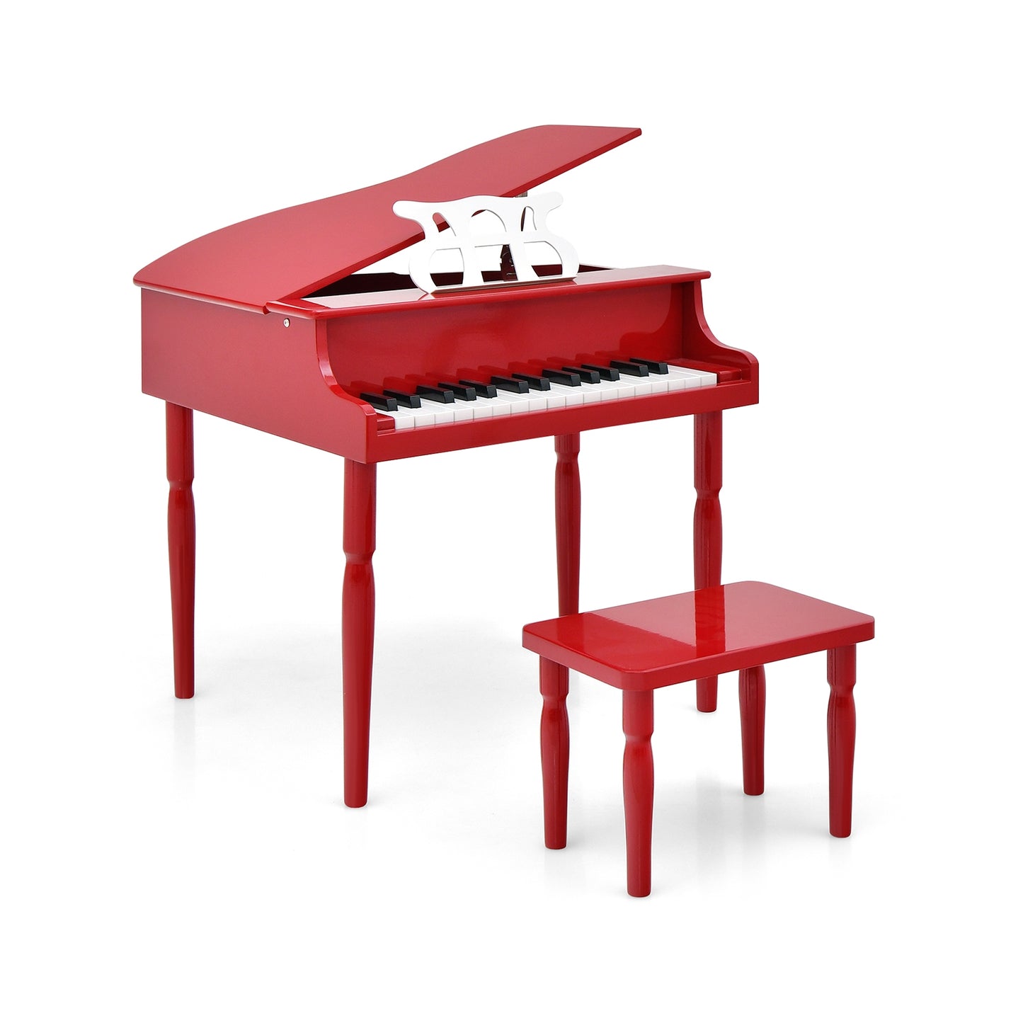 30-Key Wood Toy Kids Grand Piano with Bench and Music Rack, Red Pianos & Keyboards at Gallery Canada