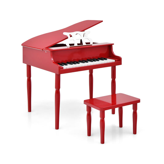 30-Key Wood Toy Grand Piano With Bench, Music Rack, Red Pianos & Keyboards Red at Gallery Canada