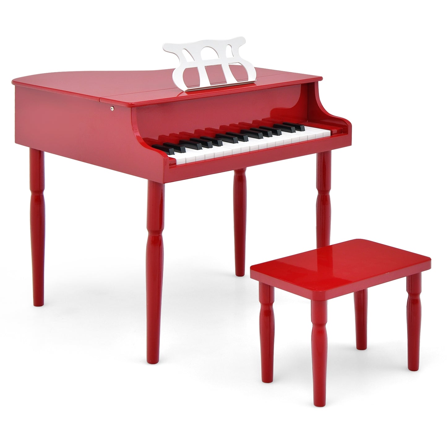30-Key Wood Toy Kids Grand Piano with Bench and Music Rack, Red Pianos & Keyboards at Gallery Canada