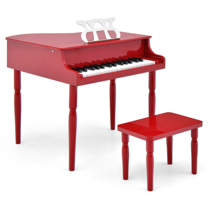 30-Key Wood Toy Kids Grand Piano with Bench and Music Rack, Red Pianos & Keyboards at Gallery Canada