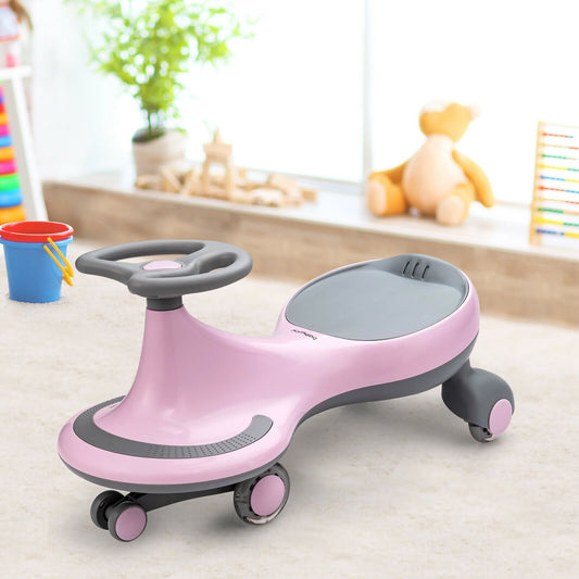 Wiggle Car Ride-on Toy with Flashing Wheels, Pink - Gallery Canada