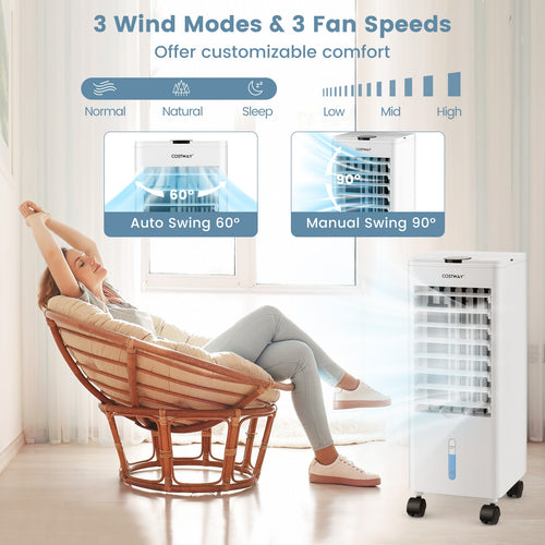 3-in-1 Evaporative Air Cooler, Remote Control, White