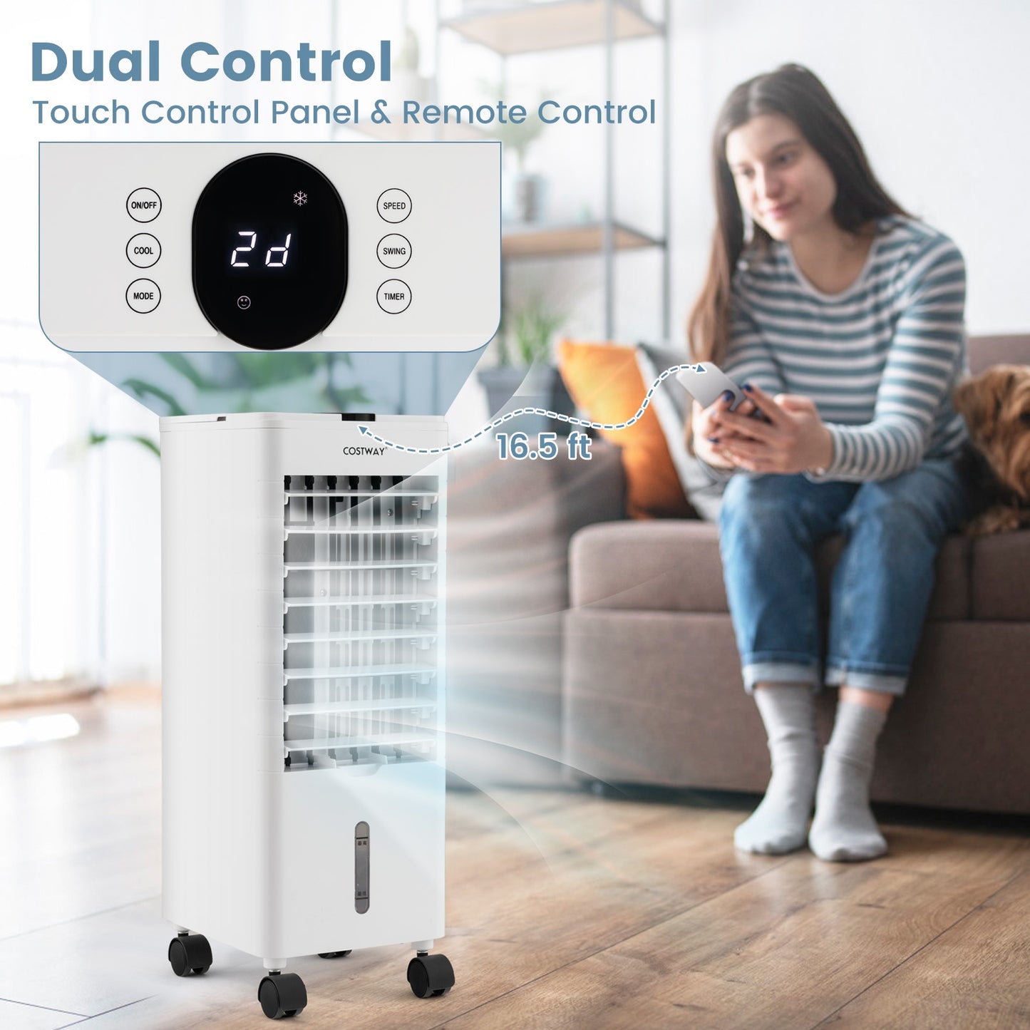 3-in-1 Evaporative Air Cooler, Remote Control, White Air Coolers at Gallery Canada