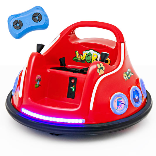 12V Electric Ride On Car, Remote Control, Flashing LED Lights, Red Powered Ride On Toys Red at Gallery Canada