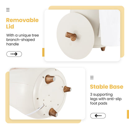 23L Large Luxury Bucket-Style Towel Warmer with Fragrant Disc Holder, Gray Dryers at Gallery Canada