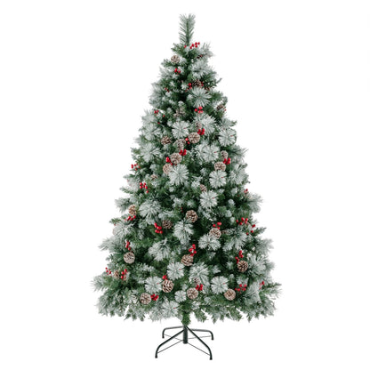 6 Feet Pre-Lit Artificial Christmas Tree with 350 LED Lights, Green Christmas Tree at Gallery Canada