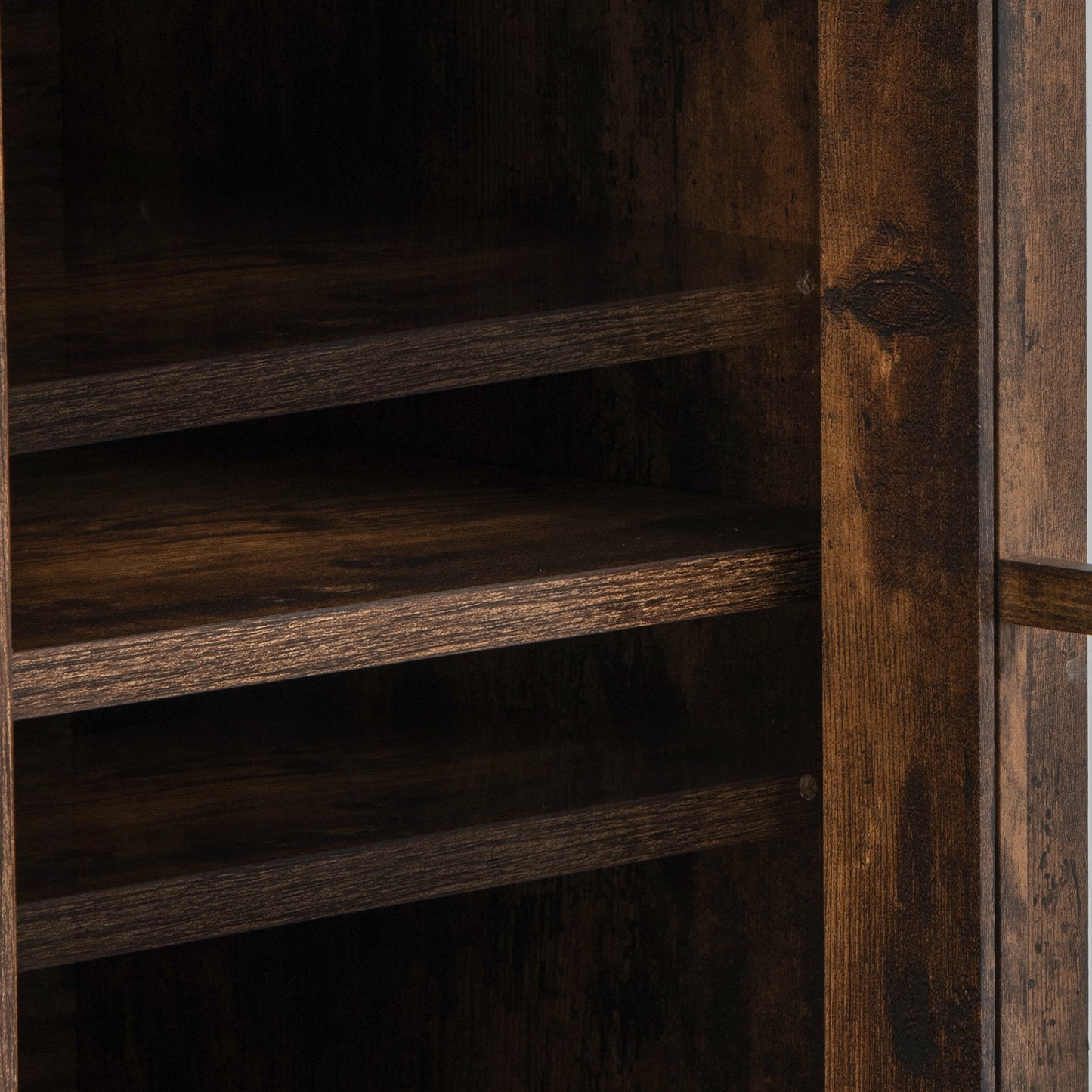 Fireplace TV Stand for TVs Up to 65 Inch with Side Cabinets and Remote Control, Brown Entertainment Centers & TV Stands at Gallery Canada