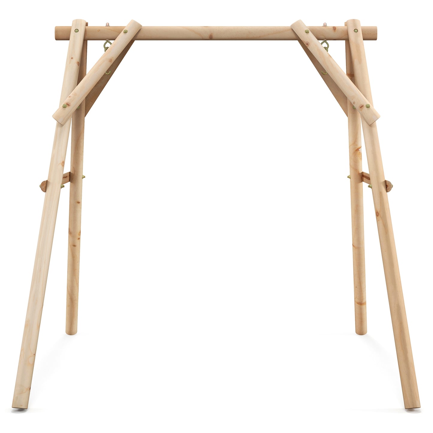 Heavy Duty Wooden Swing Frame with Reinforced Bars, Natural Porch Swings at Gallery Canada