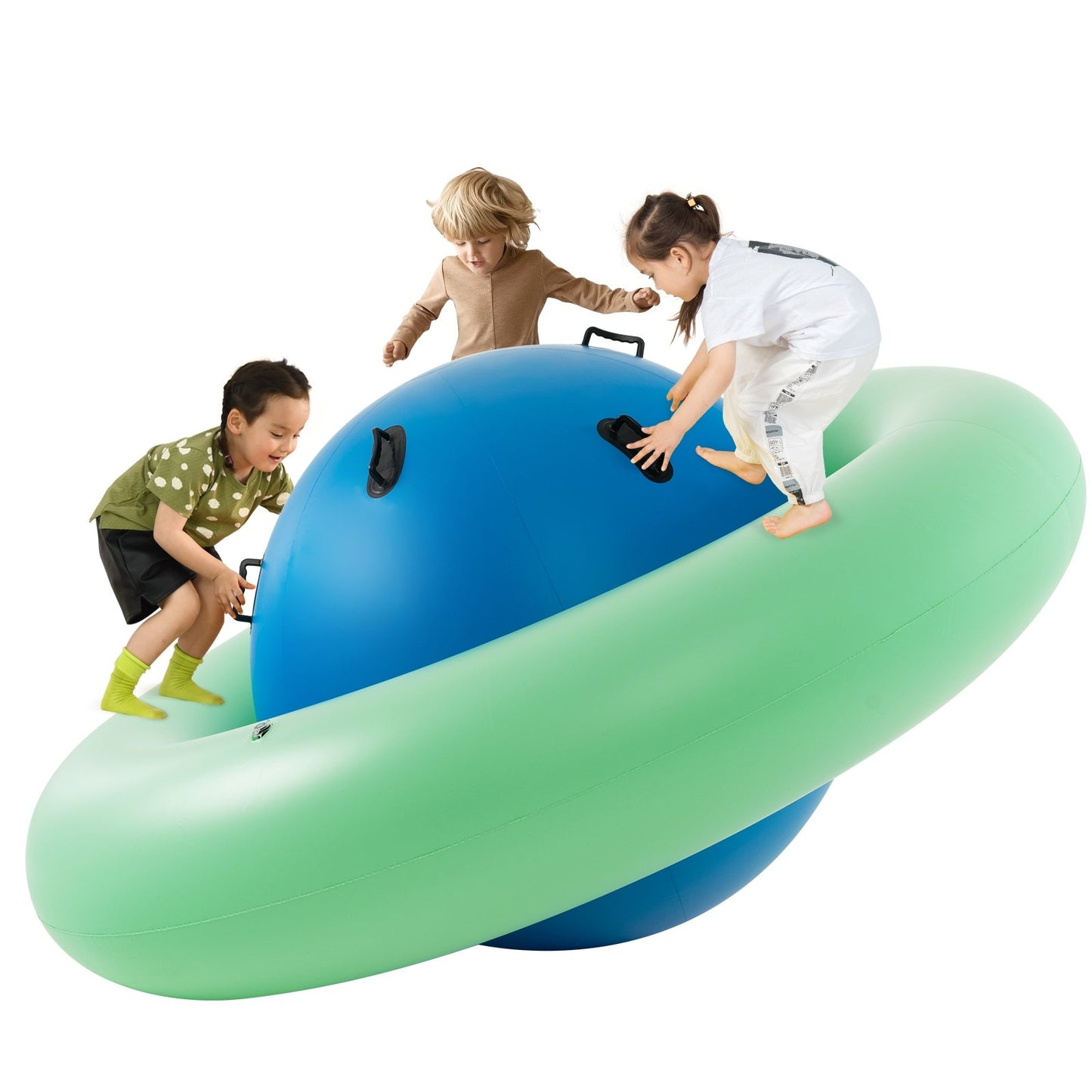 7.5 Foot Giant Inflatable Dome Rocker Bouncer with 6 Built-in Handles for Kids, Green at Gallery Canada