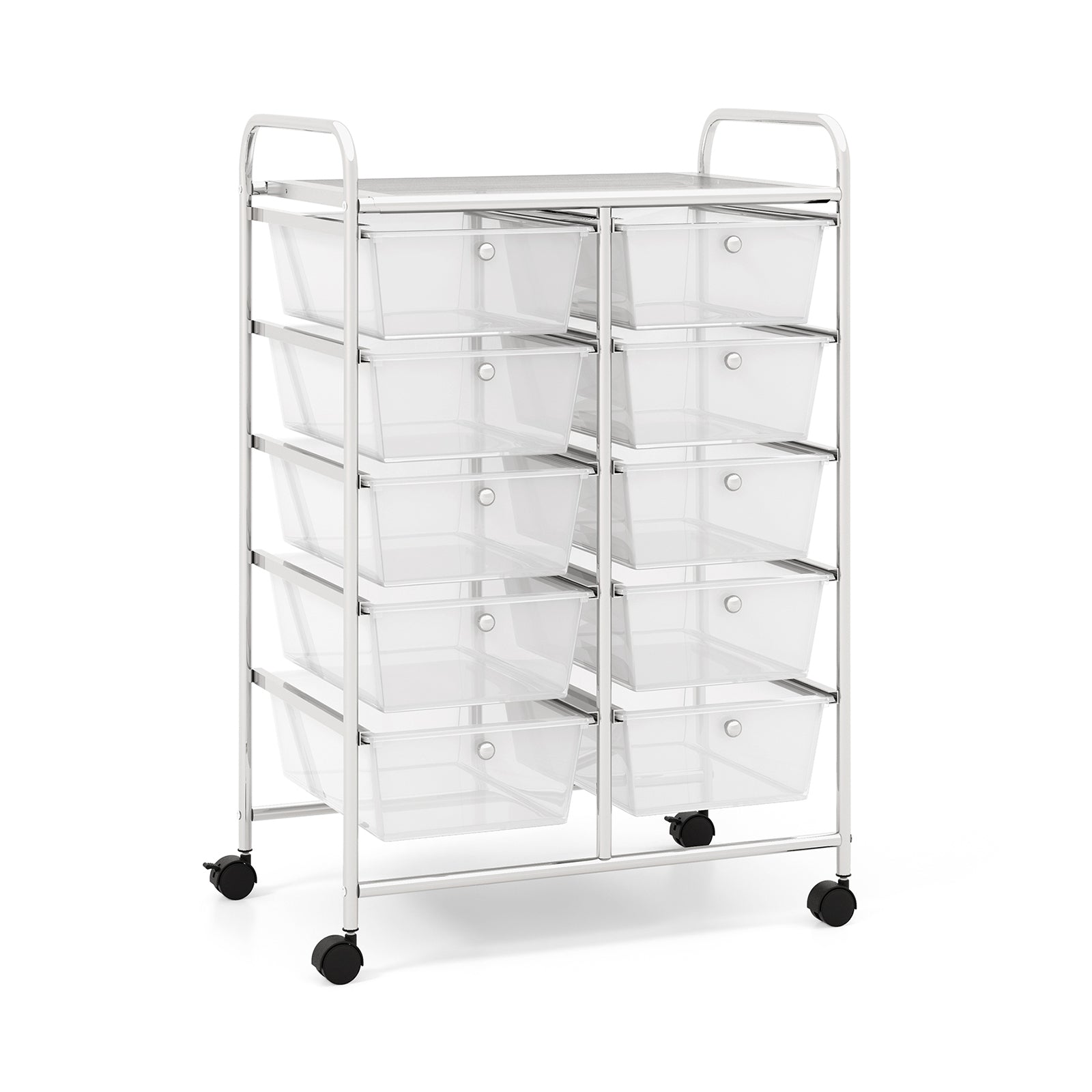 10-Drawer Rolling Storage Cart, Transparent File Cabinets at Gallery Canada