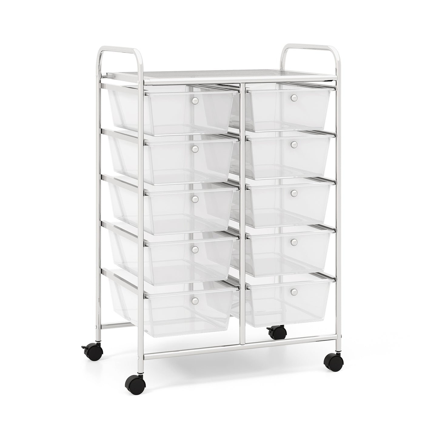 10-Drawer Rolling Storage Cart, Transparent File Cabinets at Gallery Canada