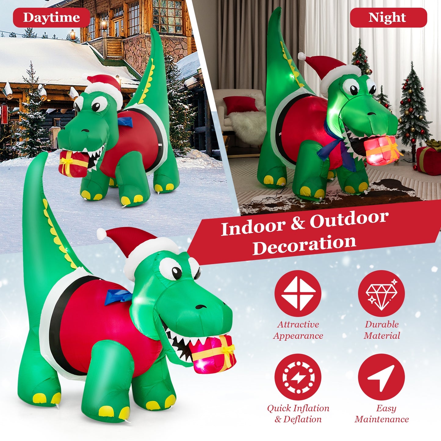 Inflatable Christmas Decoration With LED Lights, Multicolor Christmas Inflatables at Gallery Canada