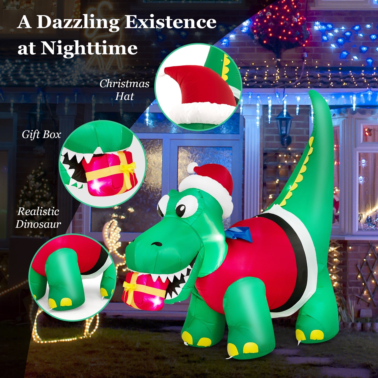 Inflatable Christmas Decoration With LED Lights, Multicolor Christmas Inflatables at Gallery Canada