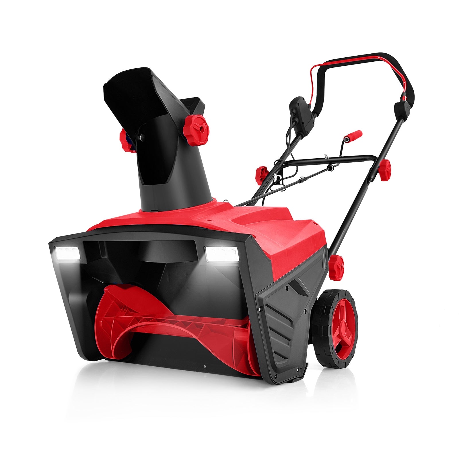 20 Inch Electric Snow Thrower, 120V 15Amp, 180° Rotatable Chute, Red Snow Removal at Gallery Canada