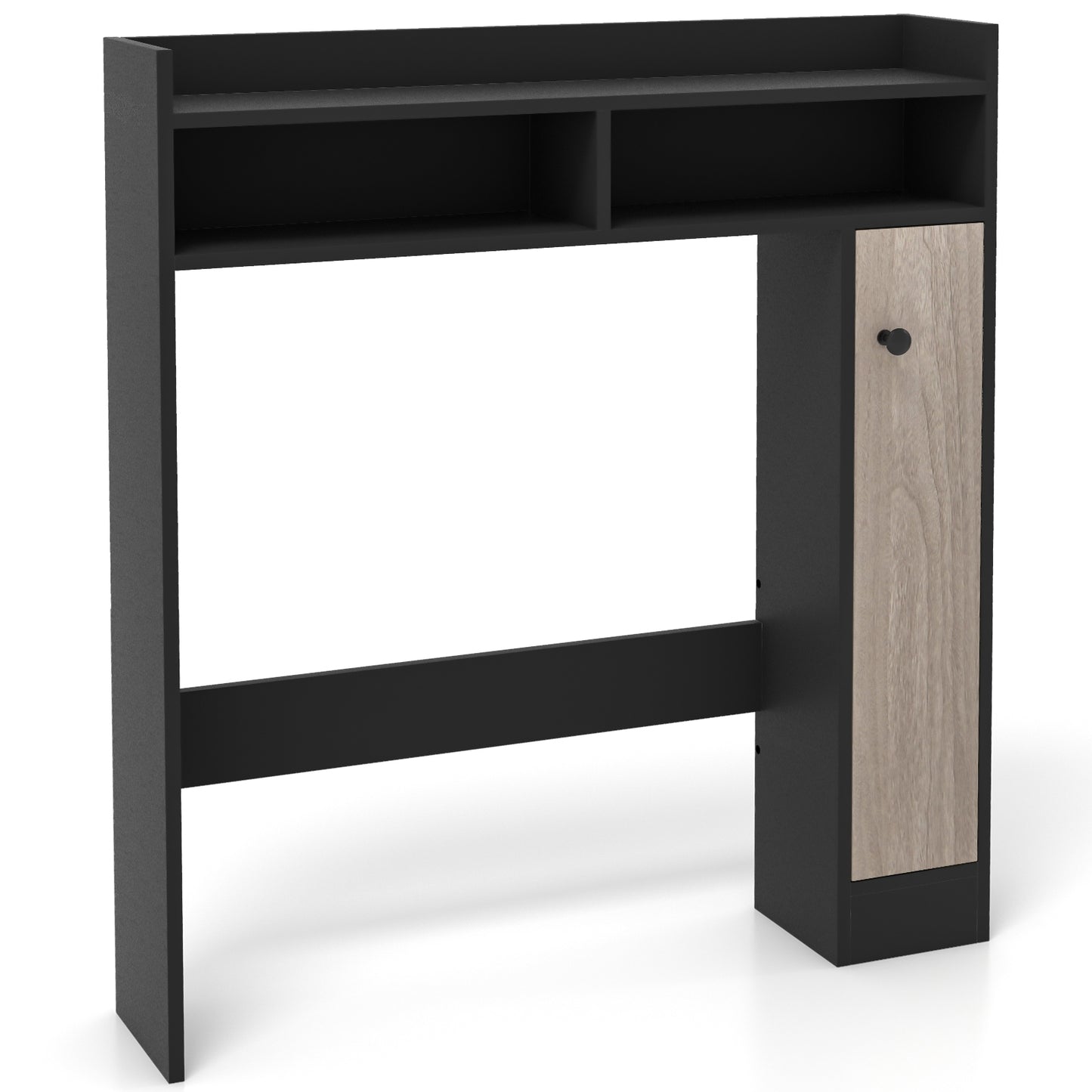 Bathroom Over the Toilet Floor Storage Organizer with Adjustable Shelves, Black Bathroom Etagere Black at Gallery Canada