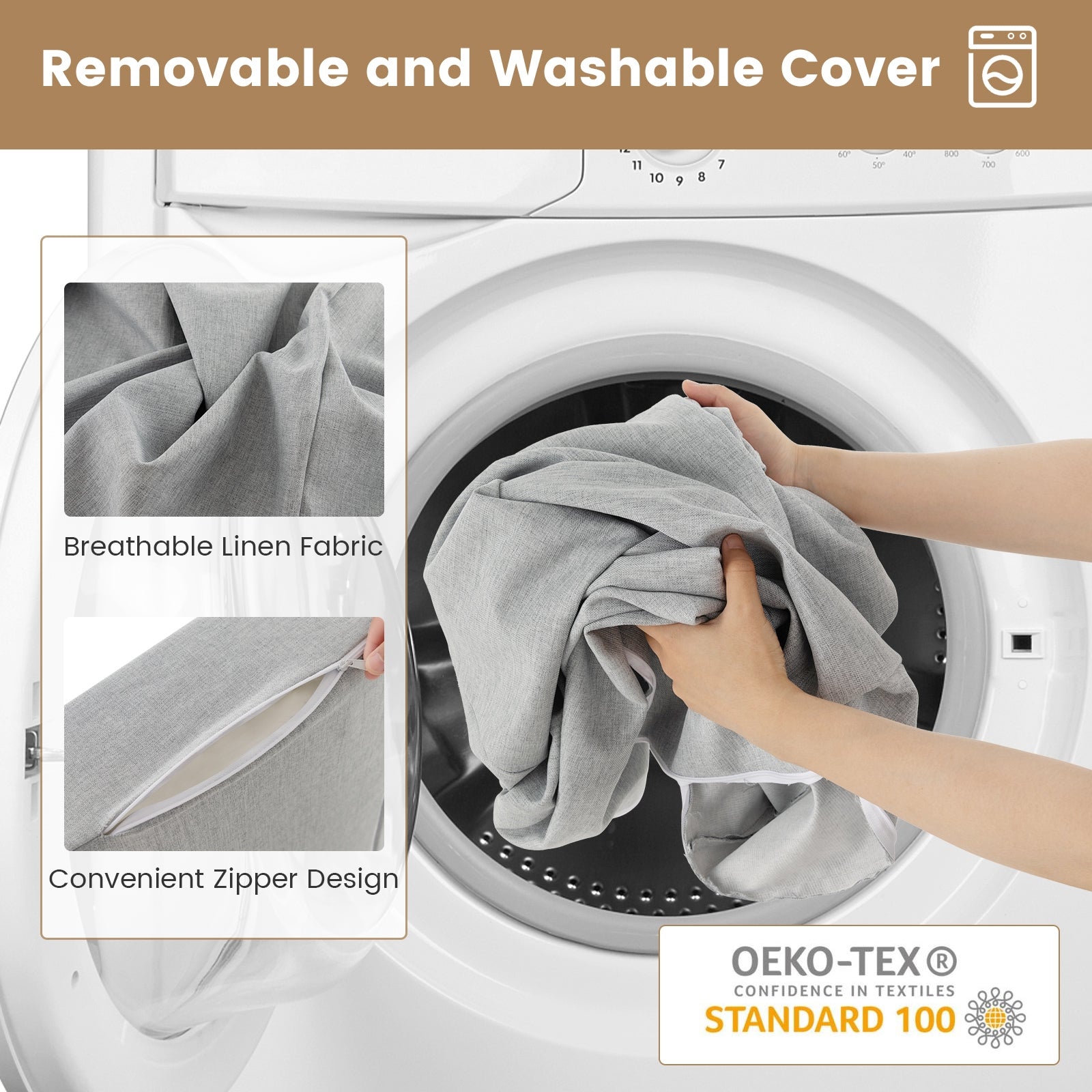 4-in-1 Convertible Folding Sofa Bed with High-Density Foam, Gray Bedding at Gallery Canada