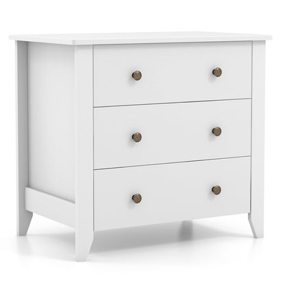 3 Drawer Dresser Chest, White