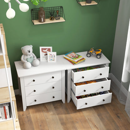 3 Drawer Dresser Chest of Drawers Bedside Table, White Cabinets & Chests at Gallery Canada