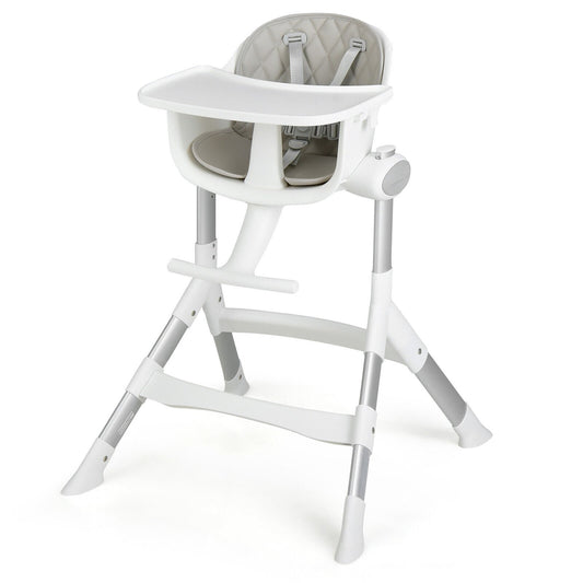 4-in-1 Convertible Baby High Chair with Aluminum Frame, Gray - Gallery Canada