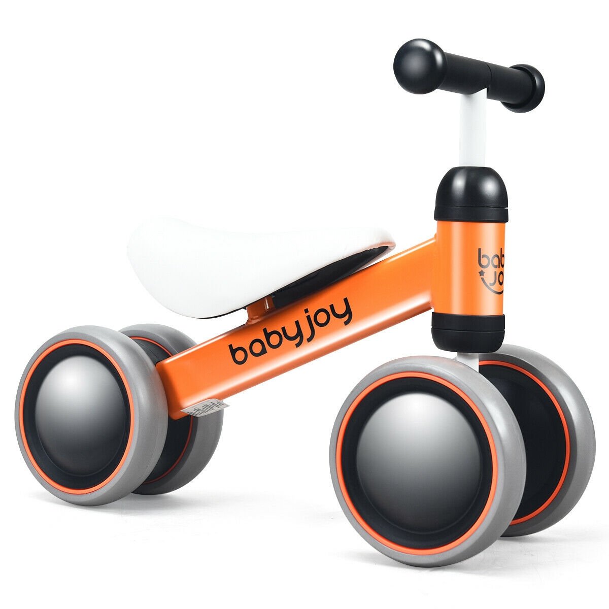 4 Wheels No-Pedal Baby Balance Bike, Orange at Gallery Canada