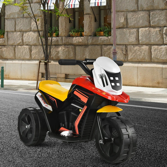 6V 3-Wheel Electric Ride-On Toy Motorcycle Trike with Music and Horn, Multicolor - Gallery Canada