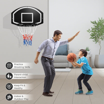 Wall Mounted Basketball Set for Kids Teens Adults, Black Sport Equipments at Gallery Canada