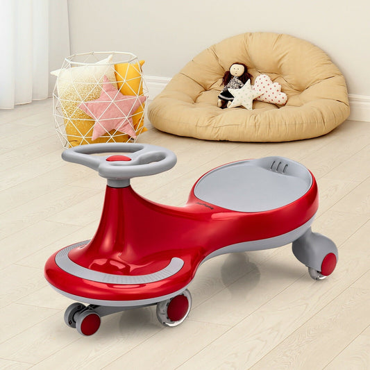 Wiggle Car Ride-on Toy with Flashing Wheels, Red - Gallery Canada