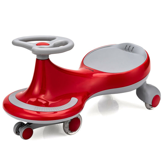 Wiggle Car Ride-on Toy with Flashing Wheels, Red - Gallery Canada