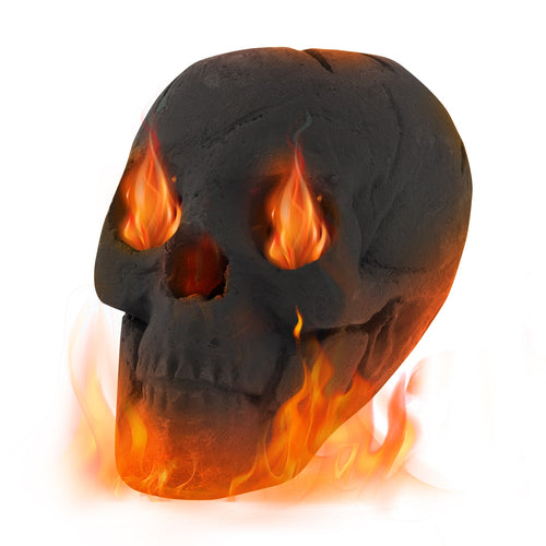 Halloween Fire Pit Skull Decoration, Black