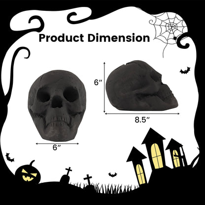 Halloween Fire Pit Skull Halloween Decoration, Black