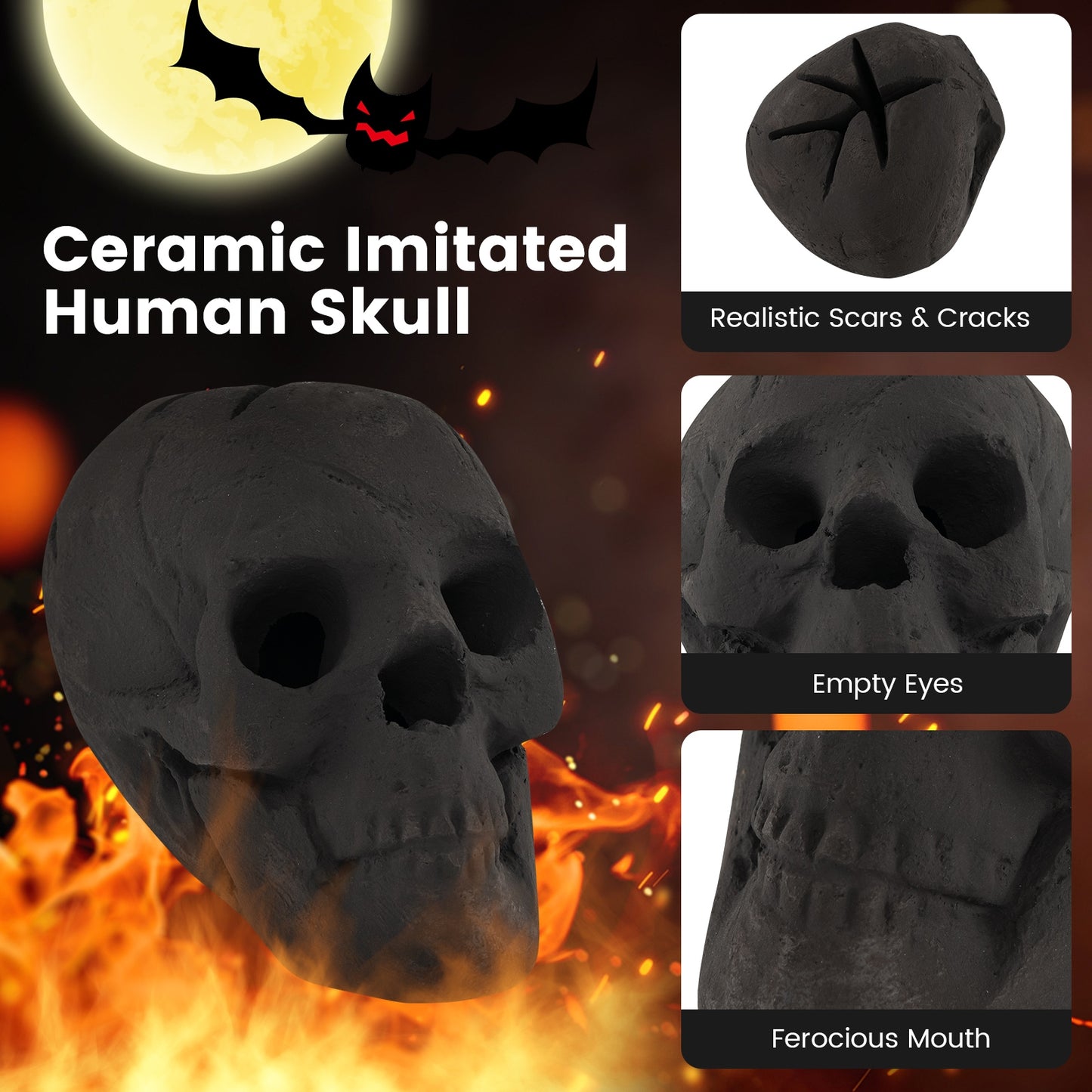 Halloween Fire Pit Skull Halloween Decoration, Black Halloween at Gallery Canada