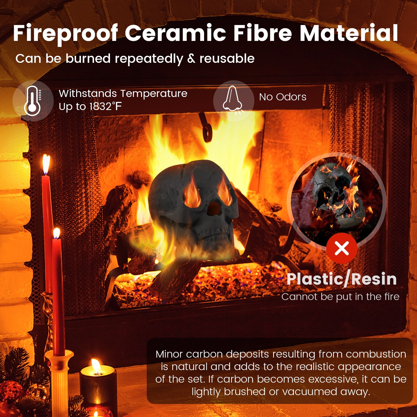 Halloween Fire Pit Skull Halloween Decoration, Black Halloween at Gallery Canada