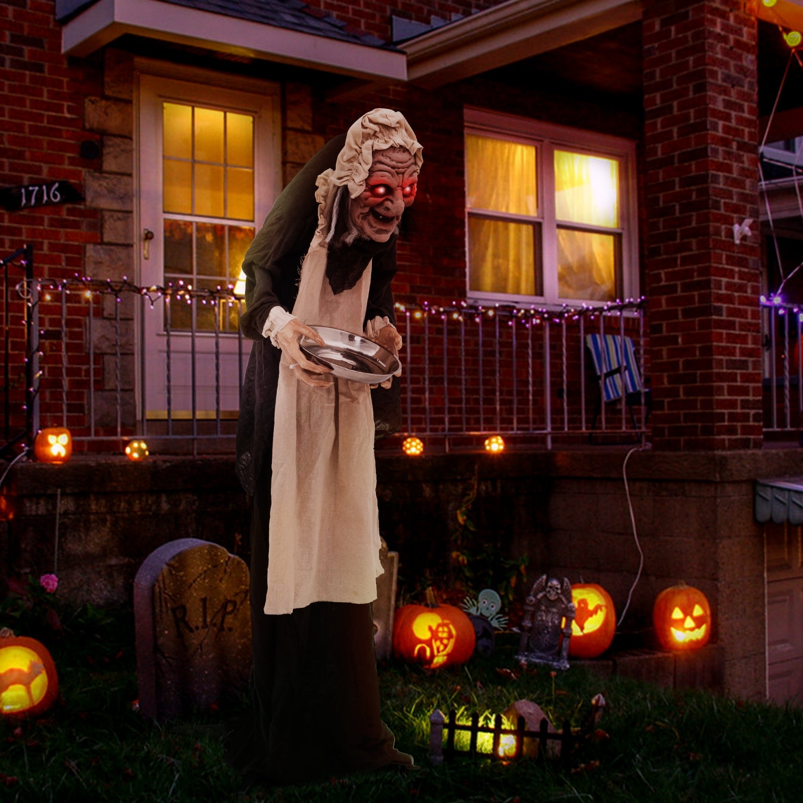 5.2 Feet Halloween Animated Standing Greeter, Multicolor Halloween at Gallery Canada