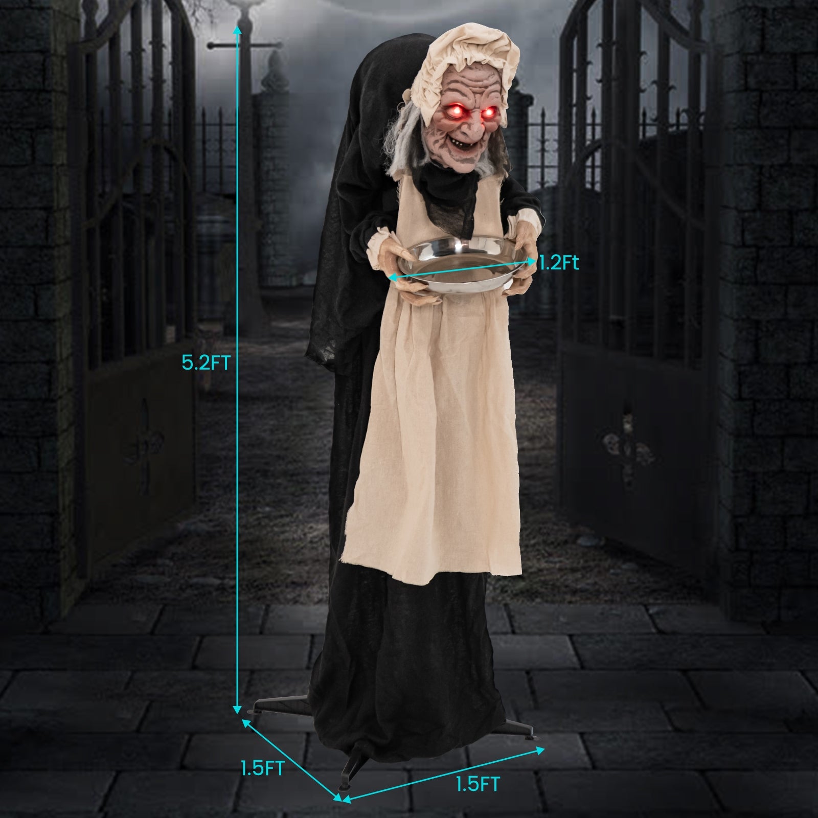 5.2 Feet Halloween Animated Standing Greeter, Multicolor Halloween at Gallery Canada