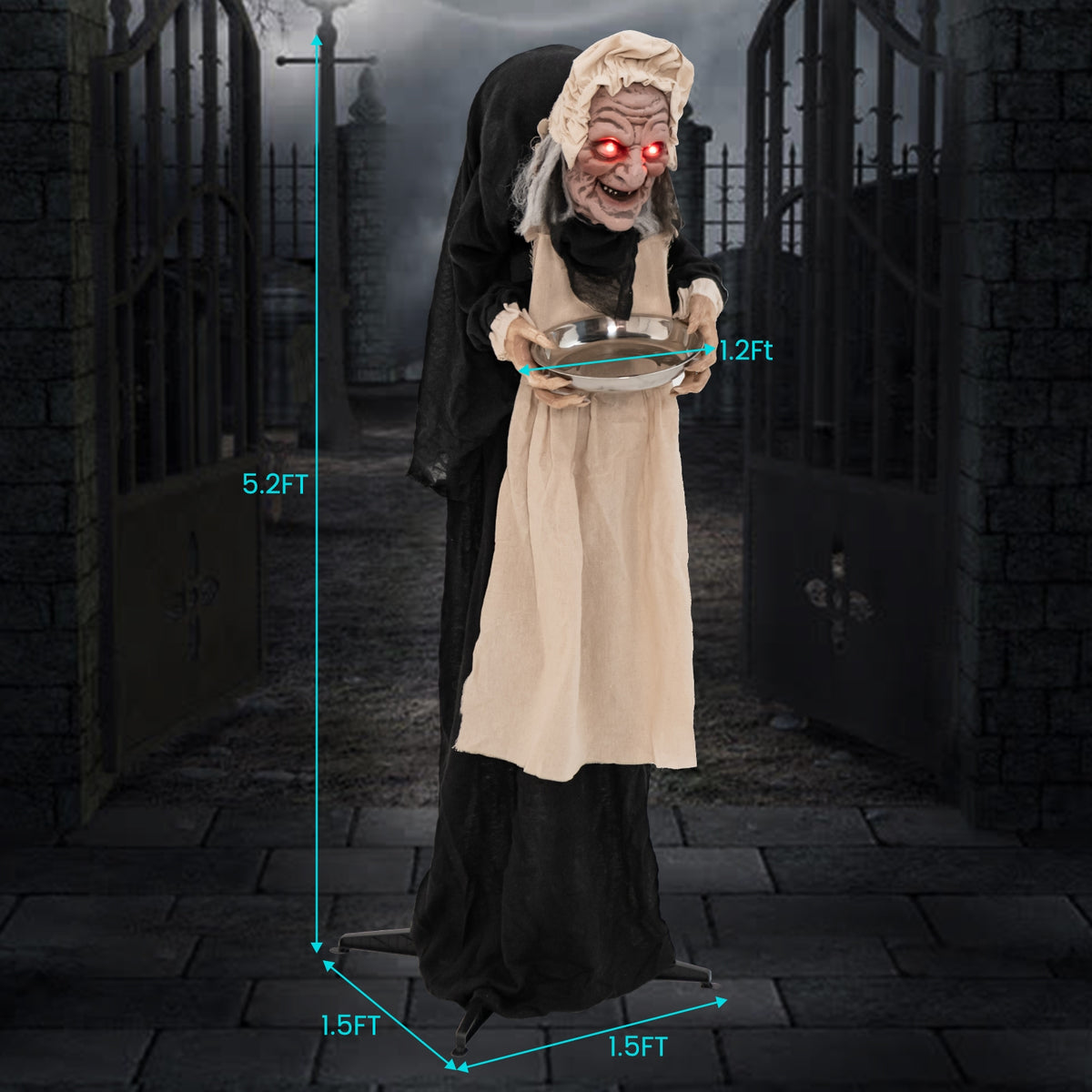 5.2 Feet Halloween Animated Standing Greeter, Multicolor Halloween at Gallery Canada