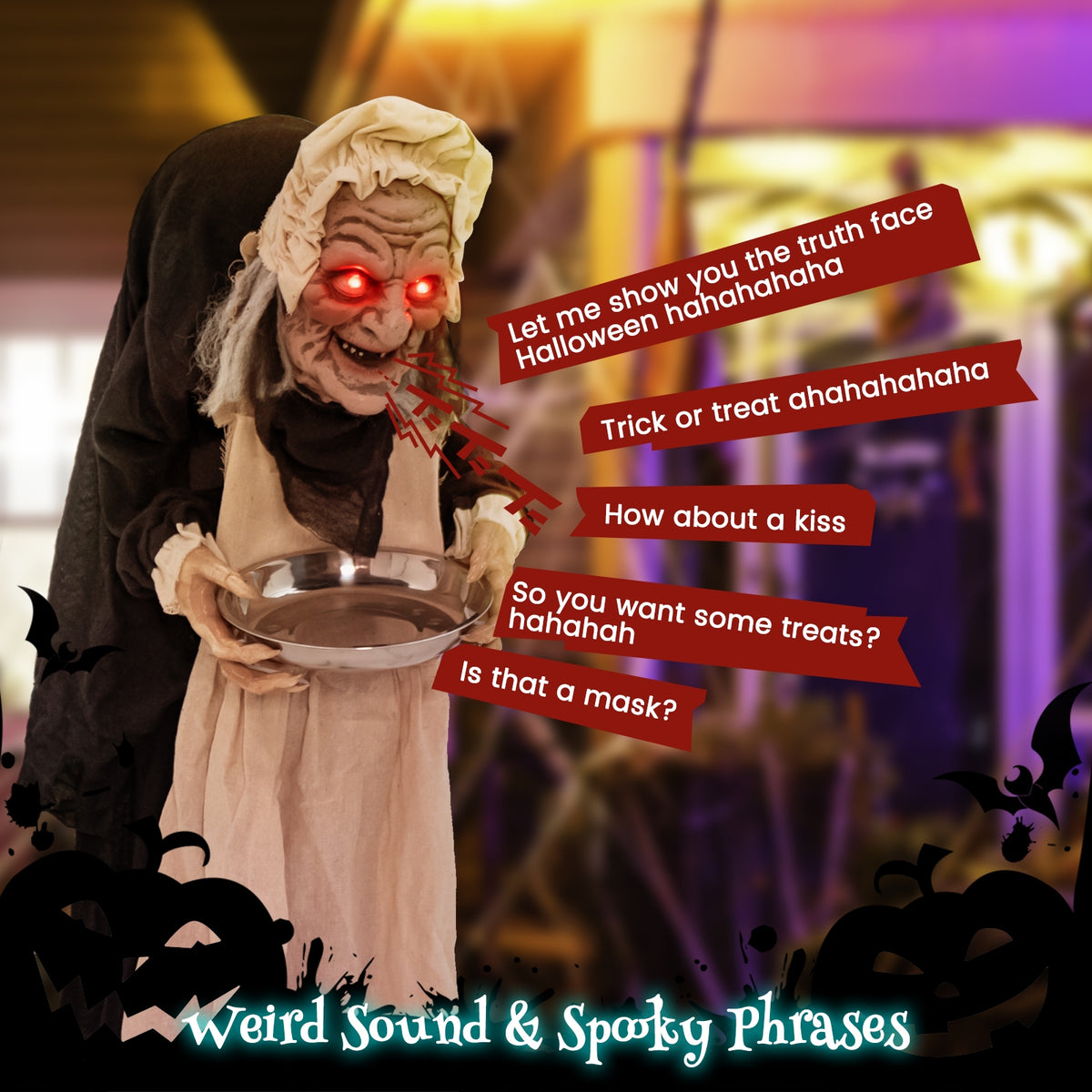 5.2 Feet Halloween Animated Standing Greeter, Multicolor Halloween at Gallery Canada