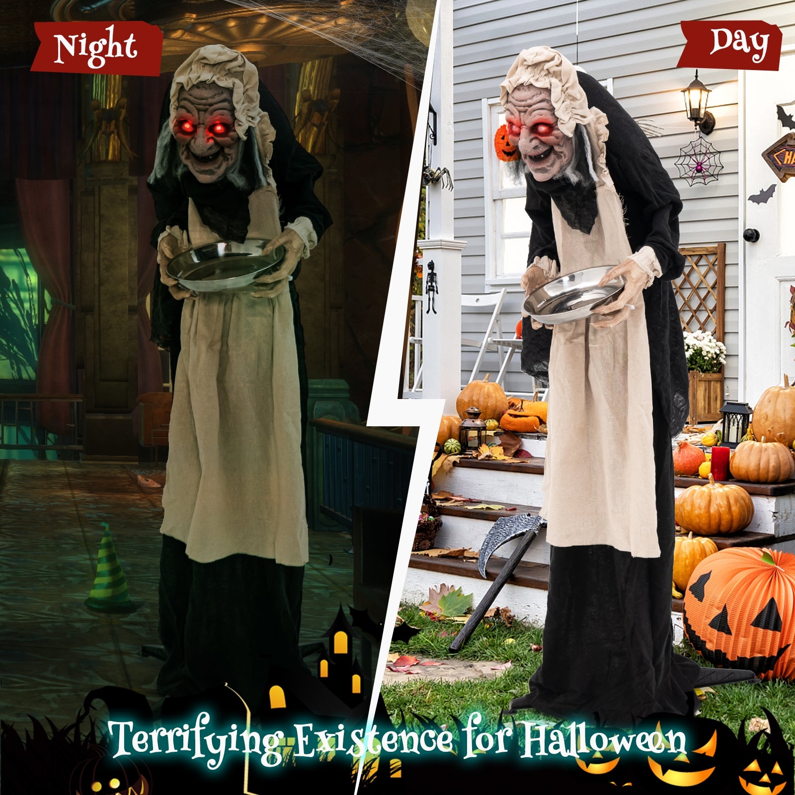 5.2 Feet Halloween Animated Standing Greeter, Multicolor Halloween at Gallery Canada