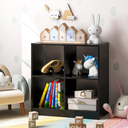 4-Cube Kids Bookcase with Open Shelves, Black - Gallery Canada