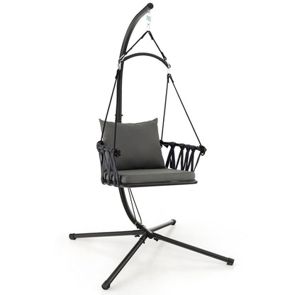 Hanging Swing Chair with Stand, Gray at Gallery Canada