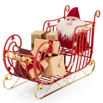 Metal Christmas Santa Sleigh, Large Cargo Area For Gifts, Red Christmas Decor & Accessories at Gallery Canada