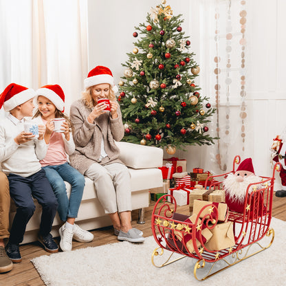 Metal Christmas Santa Sleigh, Large Cargo Area For Gifts, Red Christmas Decor & Accessories at Gallery Canada