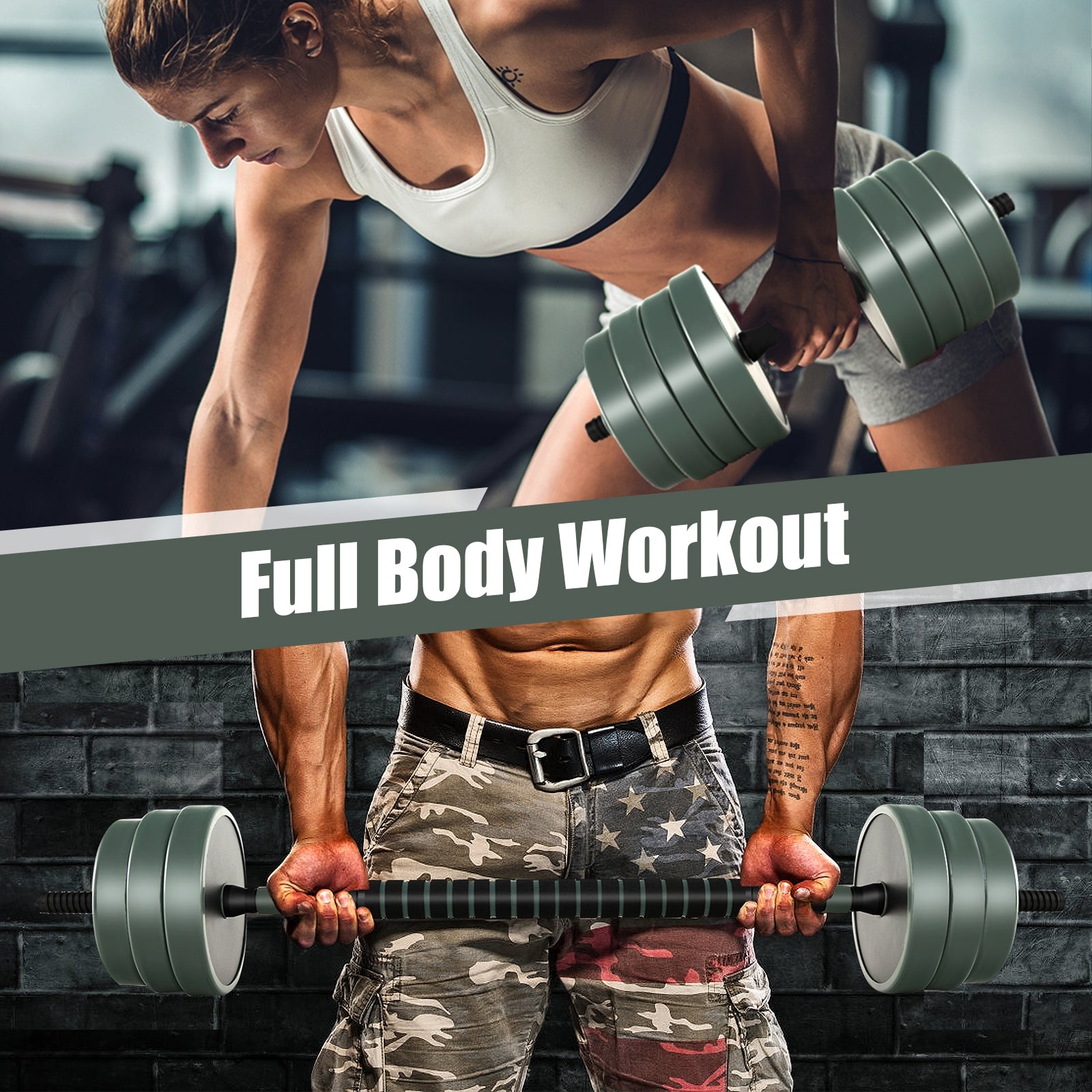 4 In 1 Adjustable Weight Dumbbell Set, Black Dumbbells at Gallery Canada